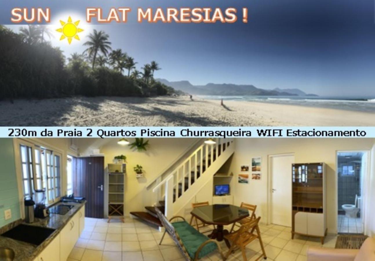 Sun Flat Maresias !! 2 Quartos Piscina Churrasqueira Wifi Estacionamento 230M Da Praia Sao Sebastiao  Exteriör bild